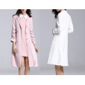 Woman Long Jacket with Long Sleeve Autumn Slim Jacket